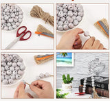30pcs Vintage Natural Wood Beads 16mm Round Spacer DIY Crafts Bracelet