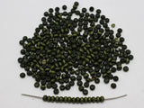 1000 Dark Green 4mm Round Wood Seed Beads