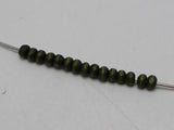 1000 Dark Green 4mm Round Wood Seed Beads