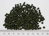 1000 Dark Green 4mm Round Wood Seed Beads