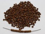1000 Coffee 4mm Round Wood Seed Beads-Wooden