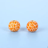 20Pcs 20MM Round Elk Wooden Beads DIY Party Decoration Children's Toys