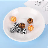 20Pcs 20MM Round Elk Wooden Beads DIY Party Decoration Children's Toys