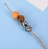 20Pcs 20MM Round Elk Wooden Beads DIY Party Decoration Children's Toys