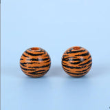 20Pcs 20MM Round Elk Wooden Beads DIY Party Decoration Children's Toys