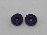 500 Purple 8mm Wood Beads - Wooden Heishi Column Shape