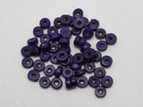 500 Purple 8mm Wood Beads - Wooden Heishi Column Shape