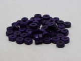 500 Purple 8mm Wood Beads - Wooden Heishi Column Shape