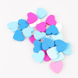 100pcs Heart Pattern Wooden Beads for DIY Jewelry Making 23x21mm