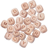 26 Pcs Letter Beads DIY Letters Jewelry Craft Bracelet Wooden Alphabets Decor