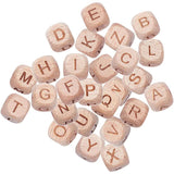 26 Pcs Letter Beads DIY Letters Jewelry Craft Bracelet Wooden Alphabets Decor