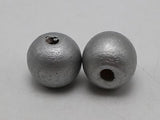 25 Silver Grey Round Wood Beads 20mm Large Wooden Beads