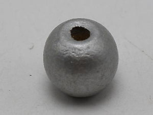 25 Silver Grey Round Wood Beads 20mm Large Wooden Beads