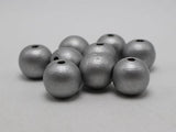 25 Silver Grey Round Wood Beads 20mm Large Wooden Beads