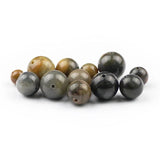 Wooden Petrified Stone Round Beads for Jewelry Making 15''