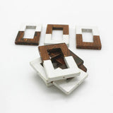 10pcs Square Wooden Chips for DIY Earrings