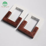 10pcs Square Wooden Chips for DIY Earrings