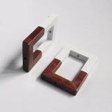 10pcs Square Wooden Chips for DIY Earrings