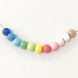 6-16mm Natural Wood Beads Wooden Charms Colorful Pink for DIY Jewelry