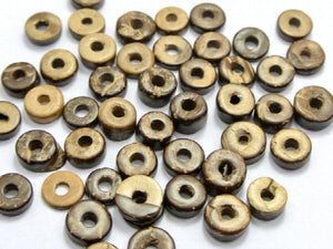 200 pcs Dark Coconut Heishi Beads 9mm