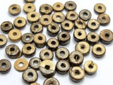 200 pcs Dark Coconut Heishi Beads 9mm