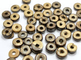 200 pcs Dark Coconut Heishi Beads 9mm