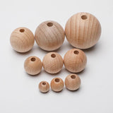 Bopoobo 10-30PCS Natural Beech Wooden Beads DIY Crafts Jewelry Making Bracelet