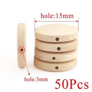 Wood Beads for Jewelry Making DIY Round Natural Wood Beads 10-50Pcs