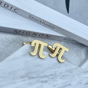 Greek Alphabet Stainless Steel Men's Cufflinks