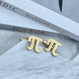 Greek Alphabet Stainless Steel Men's Cufflinks