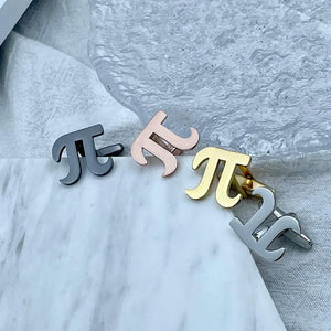 Greek Alphabet Stainless Steel Men's Cufflinks