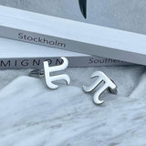Greek Alphabet Stainless Steel Men's Cufflinks