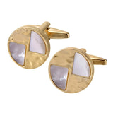 Natural Pearl Conch Plated French Suit Cufflinks