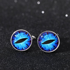 Eye Time Gem Cufflinks for Men Boys Shirt Sleeve Button Gift