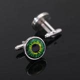 Eye Time Gem Cufflinks for Men Boys Shirt Sleeve Button Gift