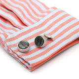 Green Round Buttons Cufflinks XK23006 for Wedding