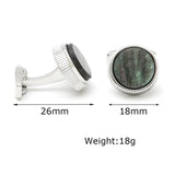 Green Round Buttons Cufflinks XK23006 for Wedding