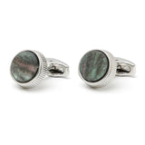 Green Round Buttons Cufflinks XK23006 for Wedding
