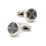 Colorful Pattern Cufflinks for Men's Round Advanced Gift Business Party