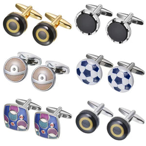 2pcs Geometric Cufflinks French Men's Shirt Cufflinks