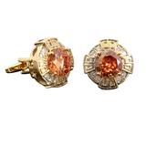 Zircon Cufflinks Rhinestone Round Business Suits Buttons Jewelry for Men