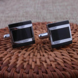 Square Crystal Copper Cufflinks French Shirt Buttons