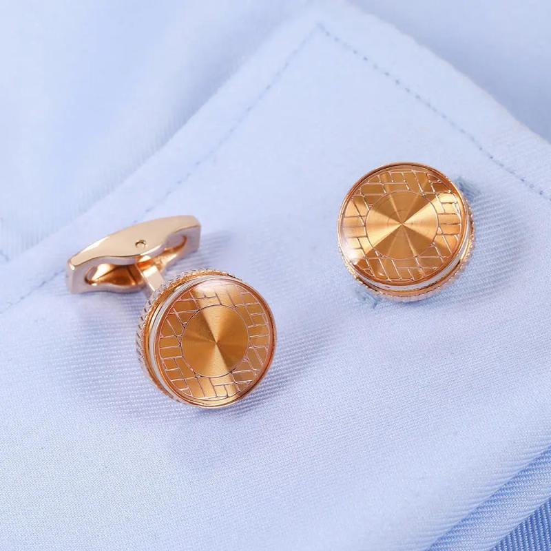Men's Oval Conch Cufflinks Gift Set