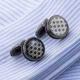 Men's Oval Conch Cufflinks Gift Set