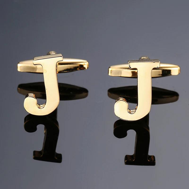 High-quality Brass Golden J Cufflinks Men's Shirt Cufflinks