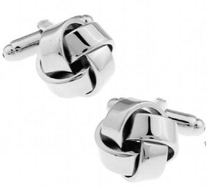 Silver Knot Cuff Links - Shinning Knot Design