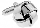 Silver Knot Cuff Links - Shinning Knot Design