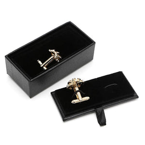 Travel Jewelry Box Ring & Cufflink Box Padded Jewelry Holder