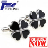 4-Leaf Clover Cufflink Cuff Link 2 Pairs Promotion