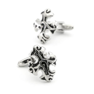 Vintage Brass Cross Cuff Links for Men